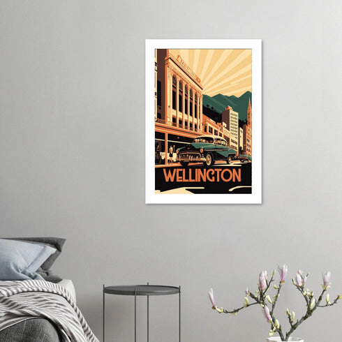 Wellington New Zealand Classic Semi-Glossy Paper Poster - Books Worth Keeping